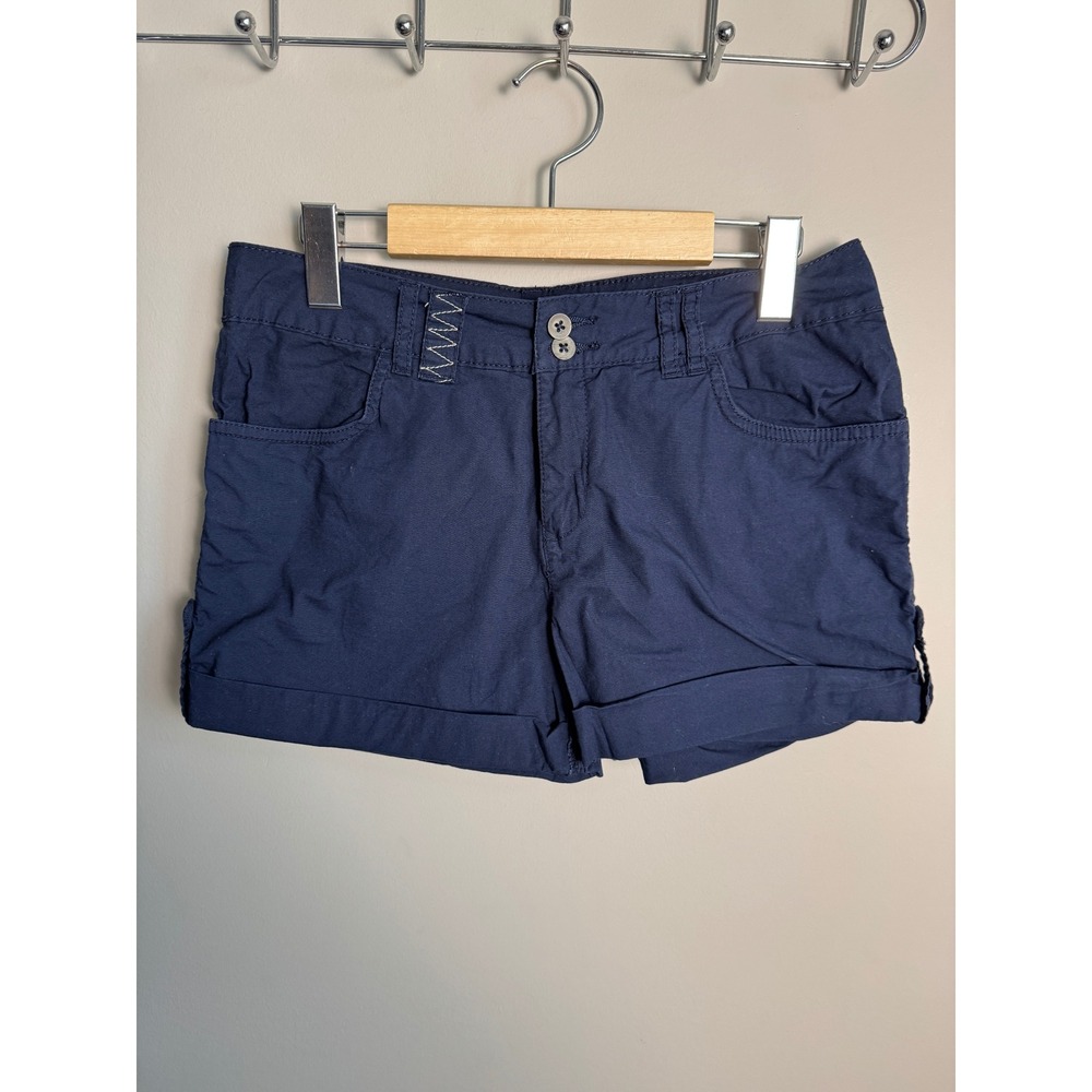 Liquid Casual Navy Blue Cuffed Chino Shorts 5/6‎ Coastal Preppy Summer Classic